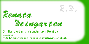 renata weingarten business card